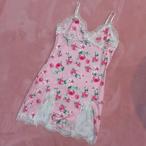 SHEIN pink floral lacy beautiful dress XS
